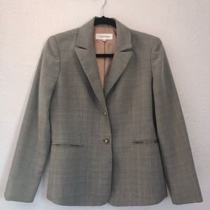 Calvin Klein Plaid Blazer EUC
